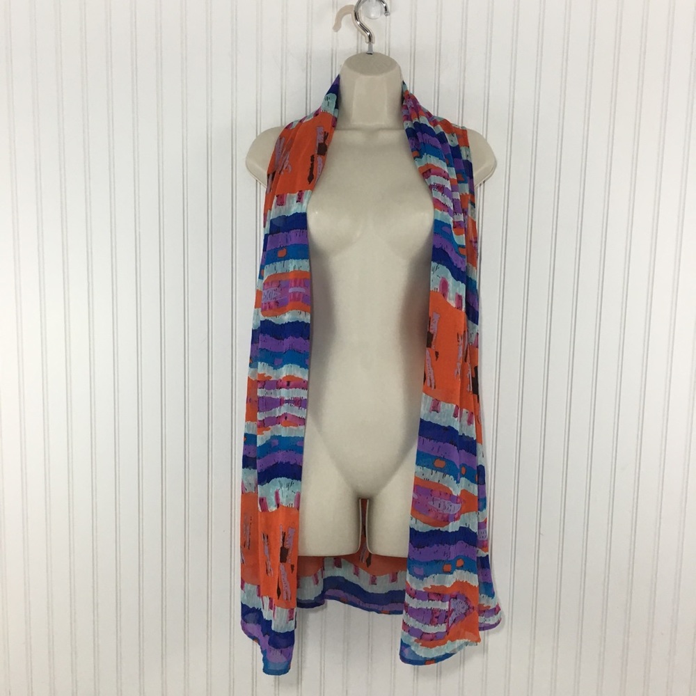 Piko 1988 sleeveless sheer kimono cardigan